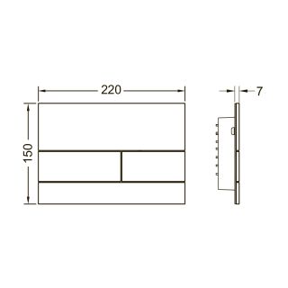 Клавиша смыва TECE TECEsquare 9240827 песочно-бежевый сатин